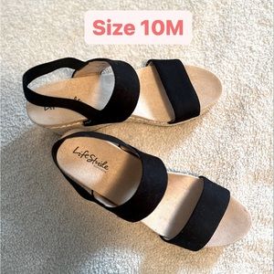 Life Stride Sandal Wedges Size 10 M